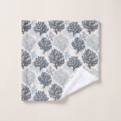 Botanical Coral Ocean Vibes Bad Handdoek (Wasdoekje)