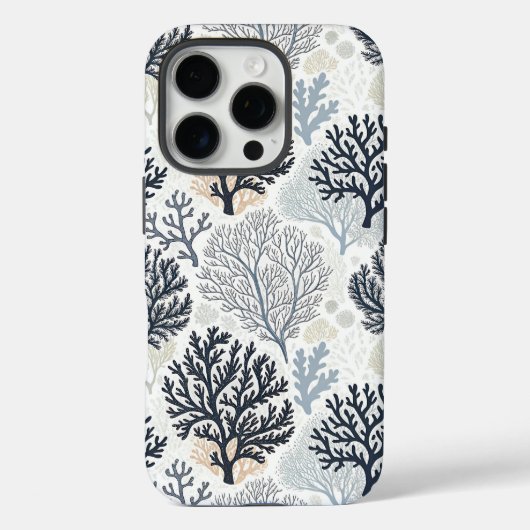 Botanical Coral Ocean Vibes Case-Mate iPhone Case (Achterkant)