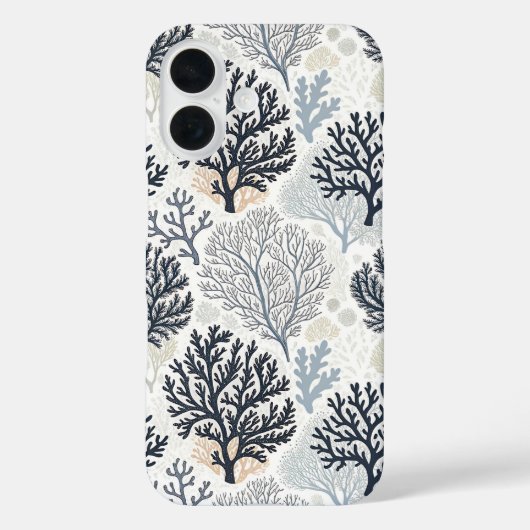 Botanical Coral Ocean Vibes Case-Mate iPhone Case (Achterkant)