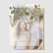 Botanical Country Wildflower Spring Daisy Wedding Vellum Uitnodigingen (Offset (Koppel))