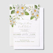 Botanical Country Wildflower Spring Daisy Wedding Vellum Uitnodigingen (Offset)