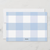 Botanical Crest Monogram Blauwe Kerstfoto Feestdagenkaart (Achterkant)