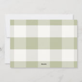 Botanical Crest Monogram Sage Kerstfoto Feestdagenkaart (Achterkant)