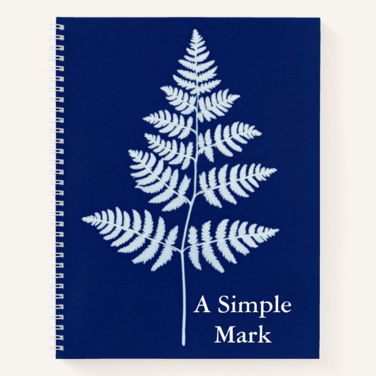 Botanical Cyanotype Art | Fern Silhouette Print Notitieboek (Voorkant)