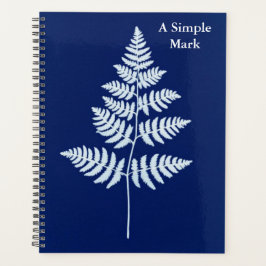 Botanical Cyanotype Art | Fern Silhouette Print Planner
