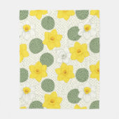 Botanical Daffodil Floral Geometric Pattern (1) Fleece Deken (Voorkant)