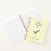 Botanical Daisy Flower Yellow Notitieboek (Binnen)