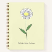 Botanical Daisy Flower Yellow Notitieboek (Voorkant)