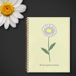 Botanical Daisy Flower Yellow Notitieboek