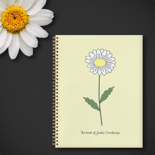 Botanical Daisy Flower Yellow Notitieboek