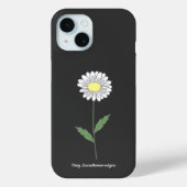 Botanical Daisy Flower Zwart Case-Mate iPhone Case (Achterkant)