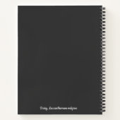 Botanical Daisy Flower Zwart Notitieboek (Achterkant)