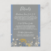 Botanical Daisy Yellow & Navy Details / routebesch Informatiekaartje (Voorkant)
