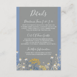 Botanical Daisy Yellow & Navy Details / routebesch Informatiekaartje