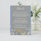Botanical Daisy Yellow & Navy Details / routebesch Informatiekaartje (Staand voorkant)