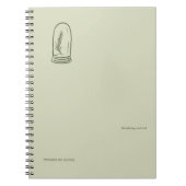Botanical Dark Academia Minimalist Garden Reader G Notitieboek (Voorkant)