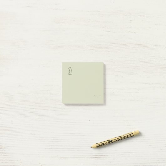 Botanical Dark Academia Minimalist Garden Reader G Post-it® Notes (Op bureau)