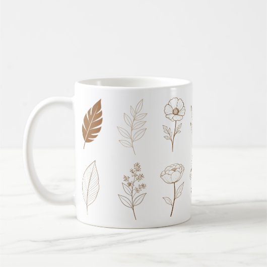 Botanical Design mugs Koffiemok (Links)