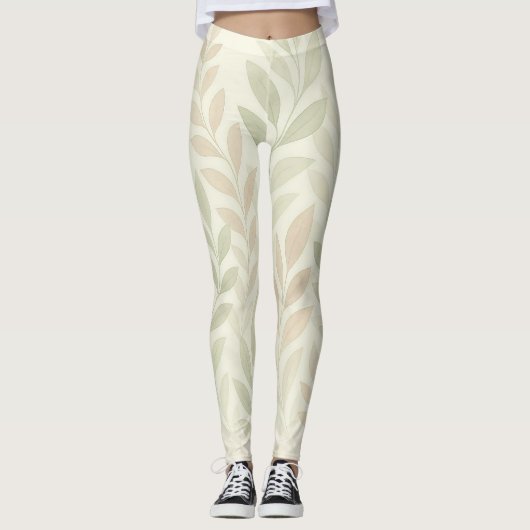 Botanical Drift – Soft Nature-Inspired Leggings  (Voorkant)