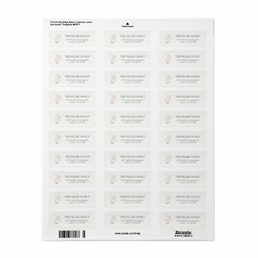 Botanical Easter Personalized Return Address Label (Full Sheet)