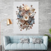 Botanical Elegant 3D Floral Art Poster