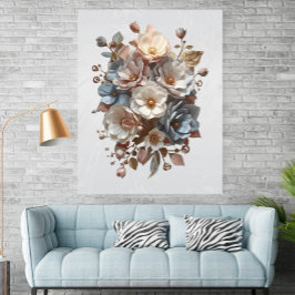 Botanical Elegant 3D Floral Art Poster