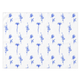 Botanical Elegant Blue Floral Flowers Tafelkleed