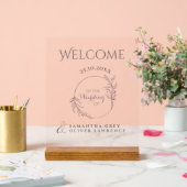 Botanical Elegant Wedding Welcome Sign Acryl Bord (Huwelijk)