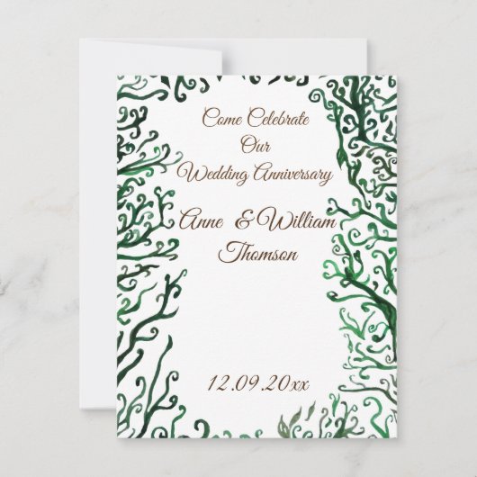 Botanical Elements Jubileum kaart (Voorkant)