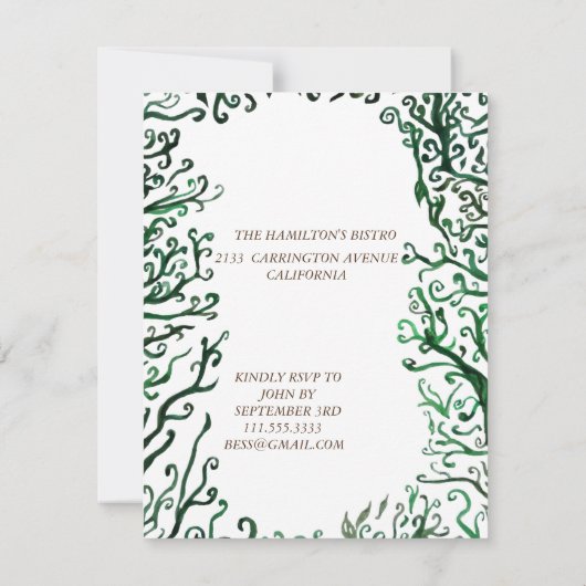 Botanical Elements Jubileum kaart (Achterkant)