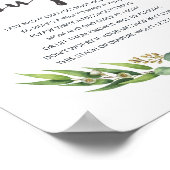 Botanical Eucalyptus Baby Shower Diaper Thoughts Poster (Hoek)