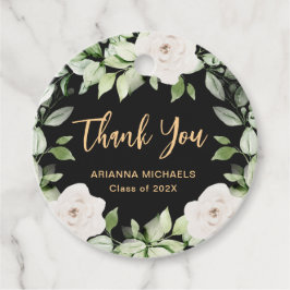 Botanical Floral Afstuderen Bedankt Script Bedankjes Labels