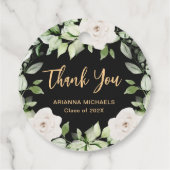 Botanical Floral Afstuderen Bedankt Script Bedankjes Labels (Achterkant)
