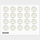 Botanical Floral Afstuderen Bedankt Script Ronde Sticker (Vel)
