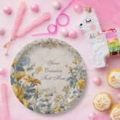 Botanical Floral Design Papieren Bordje (Feest)