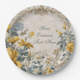 Botanical Floral Design Papieren Bordje