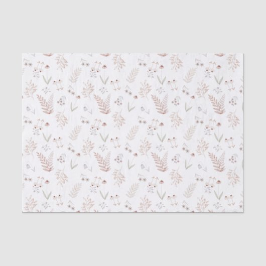 Botanical Floral Flower Pattern Tissue Paper Tissuepapier (Voorkant)
