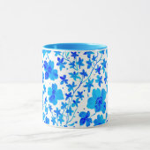 Botanical Floral in Deep Blue and White  Mok (Midden)