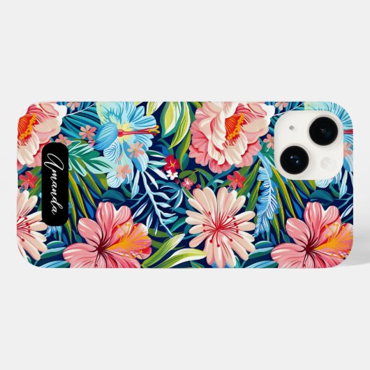 Botanical Floral Pattern Summer Flowers Case-Mate iPhone Case (Achterkant (horizontaal))