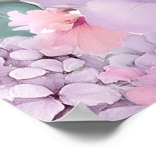 Botanical Floral Purple and Pink Wedding Welcome Poster (Hoek)