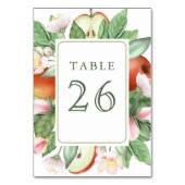 Botanical Floral Red Apple Orchard Wedding Kaart (Achterkant)