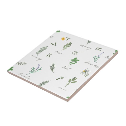 Botanical Floral Tegeltje (Zijkant)