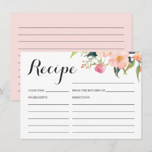 Botanical Floral Vrijgezellenfeest Recept Kaart