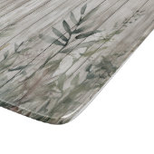 Botanical Foliage Farmhouse Barn Wood look Snijplank (Hoek)