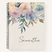 Botanical foliage, floral watercolour spiral Notitieboek (Voorkant)