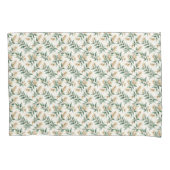 Botanical Foliage Green Leaves Patterned Kussensloop (Voorkant-Links)