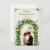 Botanical Forest Arch Wedding Invitation  Kaart (Voorkant / Achterkant)