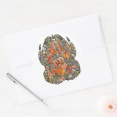 Botanical Fox Paw Autumn Hedgerow Nature Sticker (Envelop)