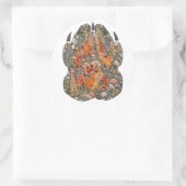 Botanical Fox Paw Autumn Hedgerow Nature Sticker (Tas)