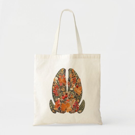 Botanical Fox Paw Autumn Hedgerow Nature Tote Bag (Voorkant)